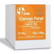 Placas de lona para pintar 40 pacote de 8 polegadas x 10 polegadas Super Value Pack Pain is de lona de lona para pintura a leo e acr lico