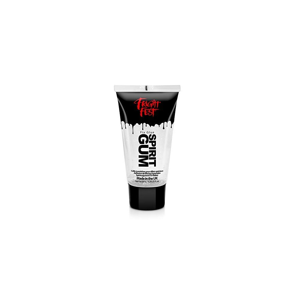 Fright Fest Unisex Mastix Spirit Gum Glue Adhesive 50Ml Cosmetic Grade Fix Prosthetic, Gems, Glitter Great Glitter Tattoo Glue, Body Glue, Hair Bonding