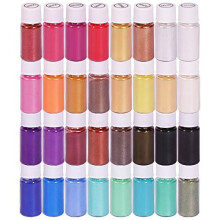 Mica Poeder voor Epoxyhars 32 Kleuren Mica Pigment Poeder Set voor Hars Kunst Lipgloss Zeep Maken Kleurstof Slijm en DIY Craft (5g/0.18oz Elke Fles)