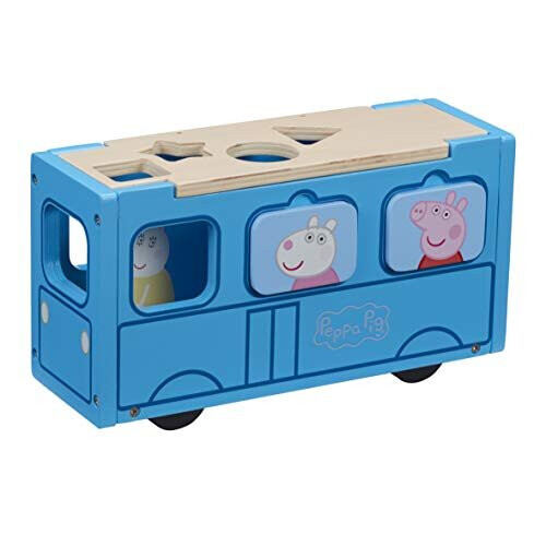Peppa Pig Peppa Pig CO07222 Wooden Bus, Multicoloured 2