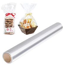 Spurly Cellophane Wrap for Hampers - 40cm x 30m Clear Cellophane Roll, Durable 3 Mil Thickness, Unfolded Gift Wrappings for Hampers, Flowers, Cra