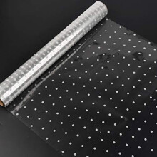 30m x 40cm Clear Wrap Cellophane Roll, White Dot Cellophane Wrap, Florist Wrapping Cellophane for Rose Wrapping Paper, Flower Gifts Dolls