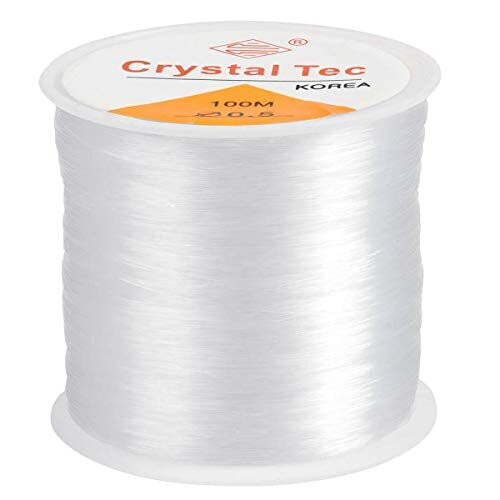 100m Clear Nylon Invisible Thread - 0.5mm Elastic Invisible String,  Bracelet String, Transparent Beading Thread for Hanging Decorations,  Jeweller on OnBuy