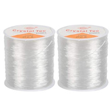 0.8mm Elastic Bracelet String Cord Clear Stretchy Beading Thread for Jewelry Making Necklace Bracelet(100M)