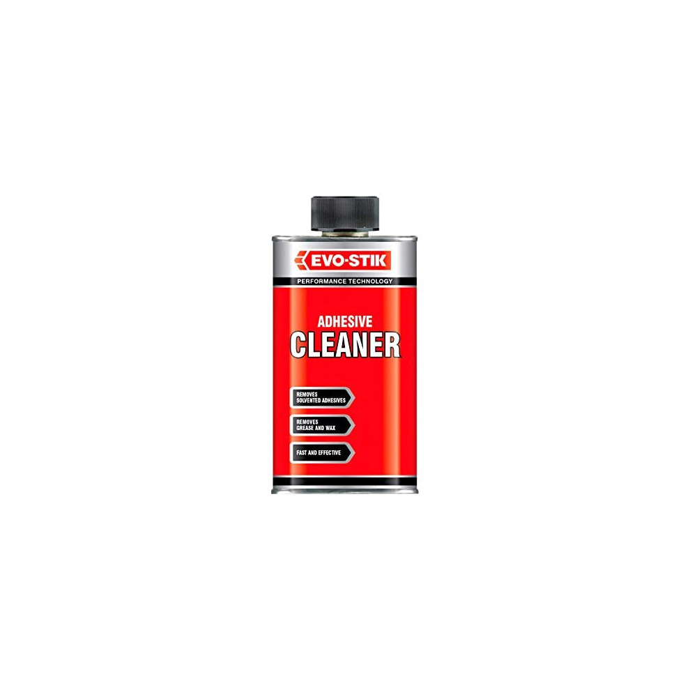 EVO-STIK Adhesive Cleaner, Fast and Effective, Removes Solvented Adhesives, Grease and Wax, Ideal for rubber, metal surfaces, 250ml