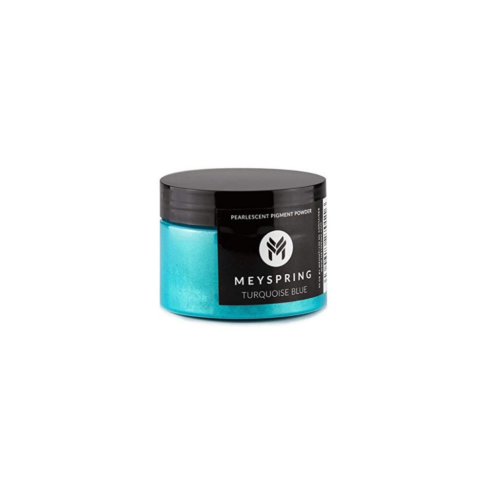 Meyspring Turquoise/Blue Epoxy Resin Color Pigment - 50G - Mica Powder For Epoxy