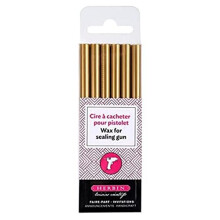 Jacques Herbin - Ref 35804T - Special Wax Sticks for Use with Wax Guns - Gold (Pack of 6) - 12cm Long Sticks, Each Stick Makes Approx. 8 Stamps,