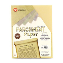 Hygloss Products Craft Perchment Paper Sheets - Printer Friendly Made in USA - 8-1/2 x 11 Inches Gold 100 Pack