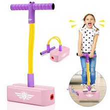 Toyzey Foam Pogo Stick for Boys Girls - Five Times Stretch Safe and Fun Gifts for Kids Indoor/Outdoor/Garden Toys Games