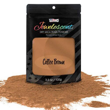 U.S. Art Supply Jewelescent Coffee Brown Mica Pearl Powder Pigment 3.5 oz (3.53 oz) bolsa sellada Tinte de color metlico de grado cosmtico