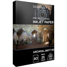 Marrutt 230gsm Archival Matt Single Sided Inkjet Photo Paper: A3-25 Sheets