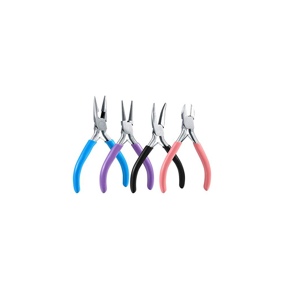 Jewellery Pliers Set, Jewellery Making Tools Kit, Needles Nose Plier, Long Nose Pliers, Chain Nose Pliers, Wire Cutter, Jewelry Pliers Craft Tool