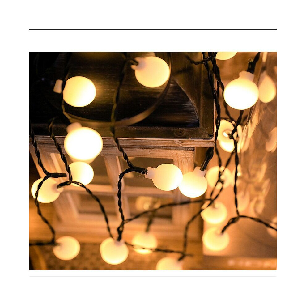 (30LED-Warm) 30 Led Solar Powered Retro Bulb String Lights Garden Outdoor Lamp