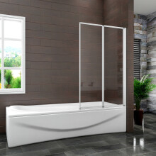 2-Fold 900 x 1400mm Bathroom Folding Shower Bath Screen Door Panel