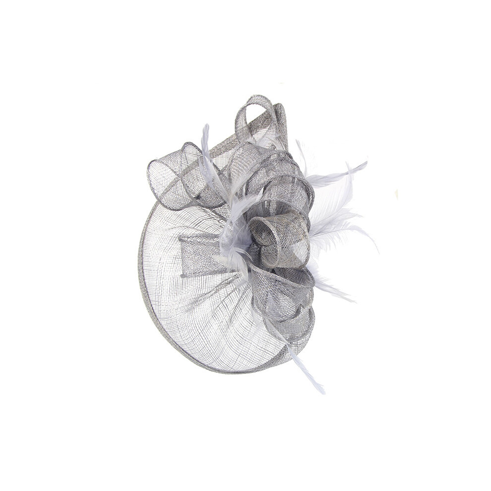 (Grey) Women Headband Aliceband Hat Fascinator Weddings Ladies Day Race Royal Ascot Hat