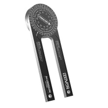 Aluminum Miter Saw Protractor 360 Degree Angle Finder Level Meter Goniometer Laser Engraved Scales
