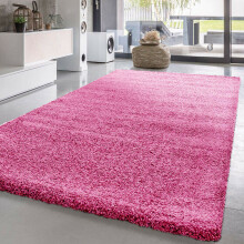 (Pink, 120cm x 170cm) Soft Shaggy VERONA Rug Living Room Bedroom Carpet Hallway Runner Non Shed Pile