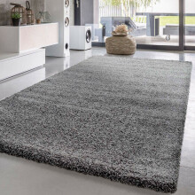(Grey, 120cm x 170cm) Soft Shaggy VERONA Rug Living Room Bedroom Carpet Hallway Runner Non Shed Pile