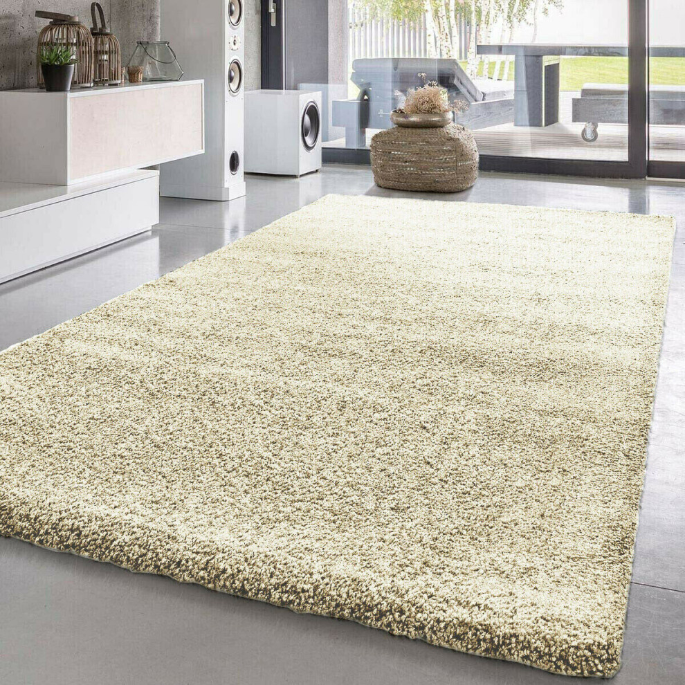 (Cream , 60cm x 220cm) Soft Shaggy VERONA Rug Living Room Bedroom Carpet Hallway Runner Non Shed Pile-image-OPC-P99BBXH-NEW