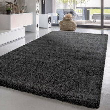 (Dark-Grey , 120cm x 120cm (ROUND) Soft Shaggy VERONA Rug Living Room Bedroom Carpet Hallway Runner Non Shed Pile