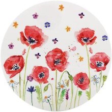 Poppy Field - Floral 16cm Trivet, Round, Fine China, Boxed