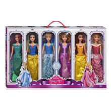 The Pretty Princess Doll Collection Set of 6 (13 Inches)