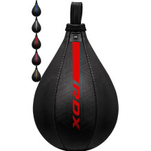 (Red) RDX Speed Ball Bag Boxing Maya Hide Leather MMA