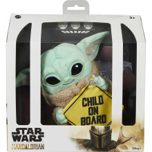 Star Wars Mandalorian Grogu Baby Yoda The Child On Board Plush  Sign
