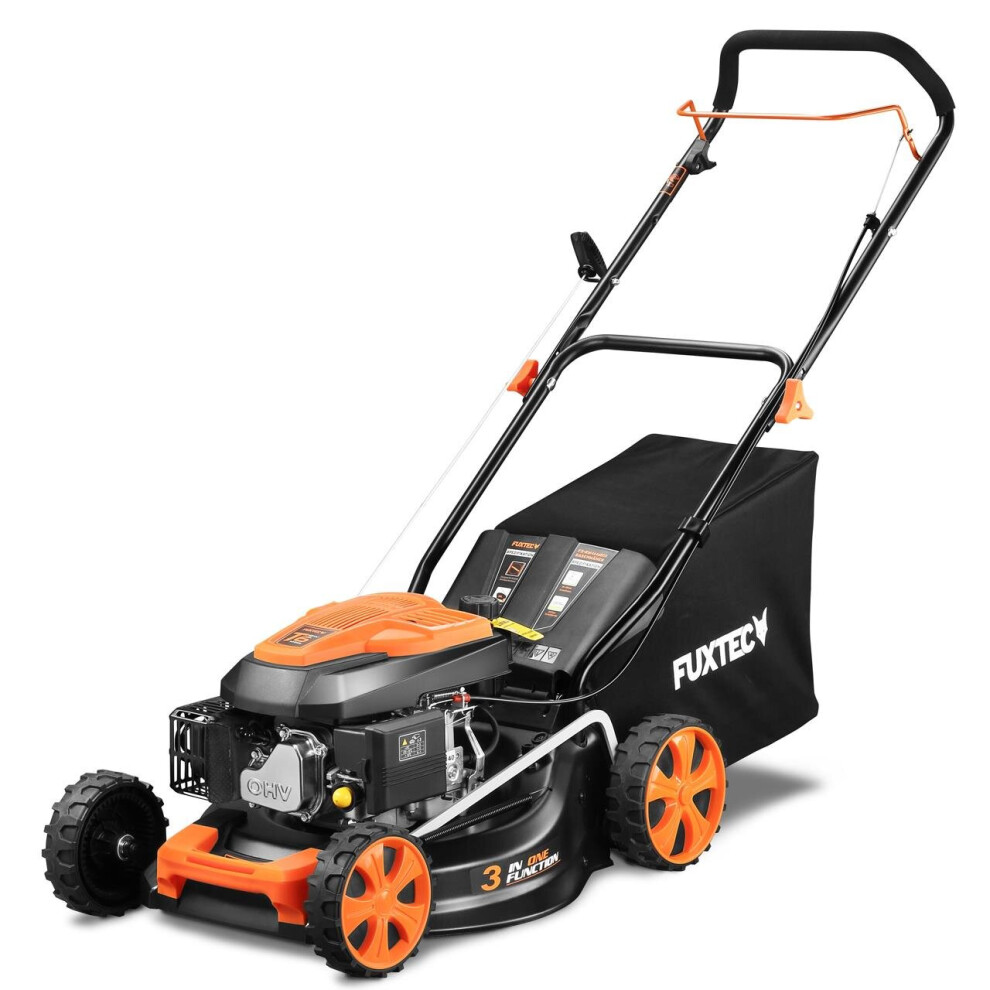 Petrol 146cc push lawnmower 18inch cutting width FUXTEC RM4646ECO