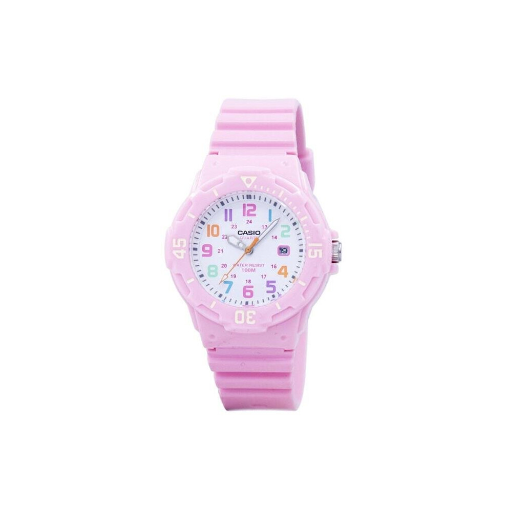 Casio Lrw-200H-4B2vdf Womens Resin Strap Watch, Pink & White Pink,White