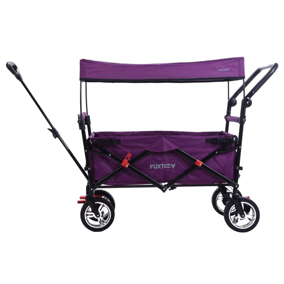 (Purple) FUXTEC Folding Wagon / Foldable Wagon / Trolley / Hand Cart CT-700