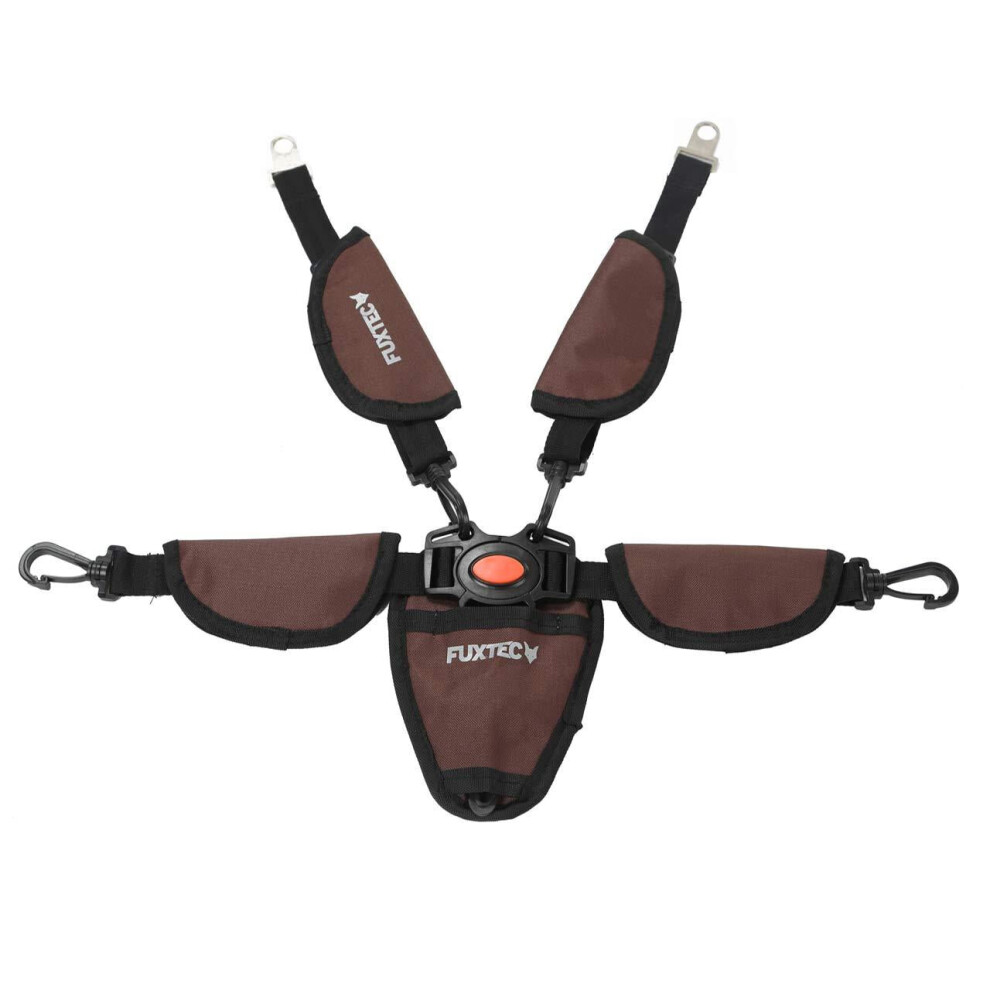 (Brown) FUXTEC safety belt - 5 points - for folding wagon