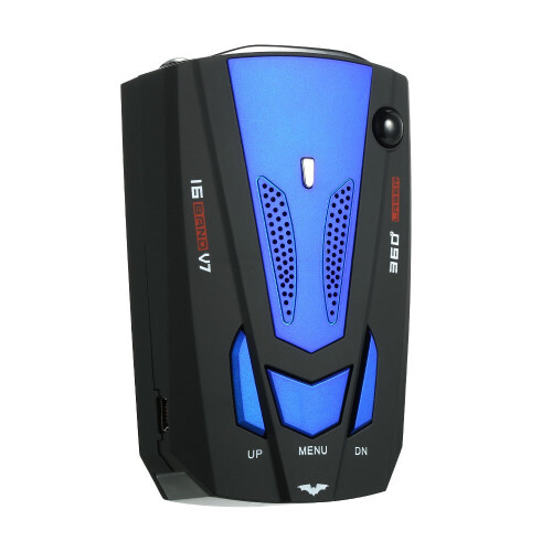 (Blue) Car Vehicle Speed Detector Control Voice Alert Warning Device