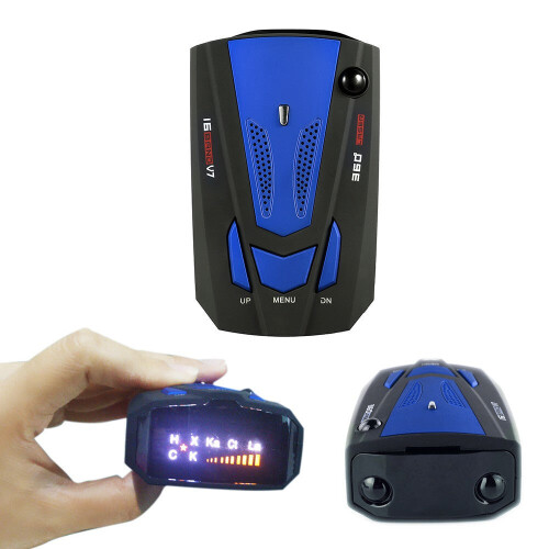 (Blue) Car Vehicle Speed Detector Control Voice Alert Warning Device 2