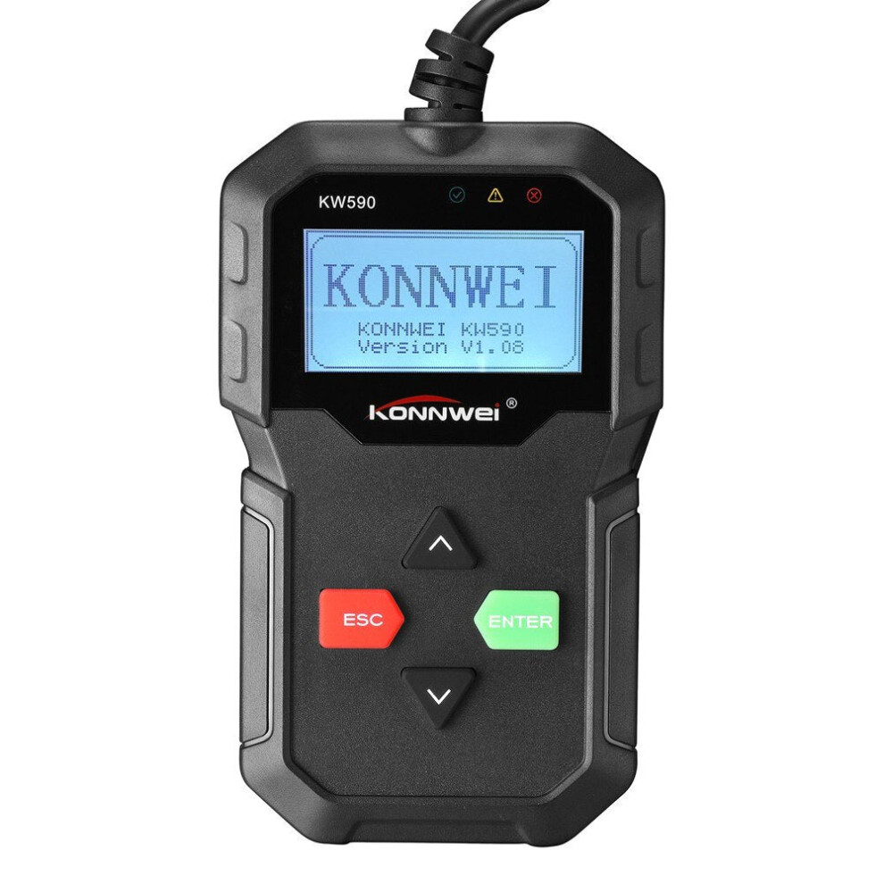 (Black) Obdii Automobile Malfunction Diagnostic Instrument Detector Scanner Black 3654659271082