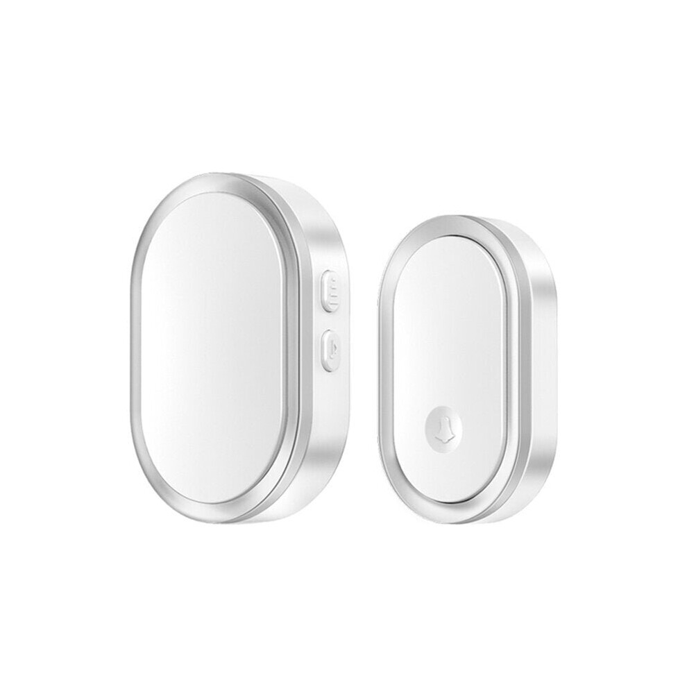 (Silver, EU Plug) Long Distance Doorbell Home Intelligent Wireless Waterproof US EU UK AU Plug 36 Ringtones Door Bell