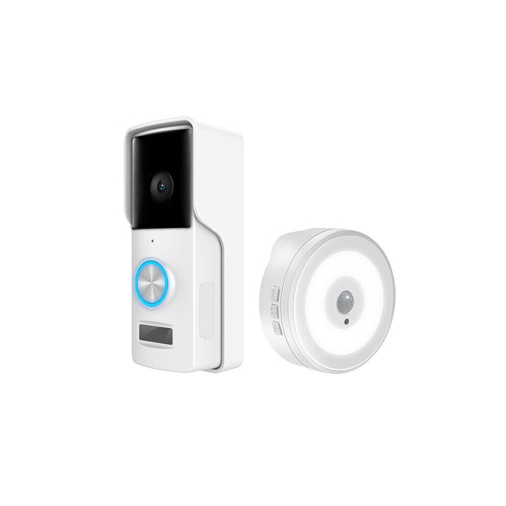 (Doorbell+Receiver) 2Mp 1080P Wifi Video Doorbell Pir Motion Detect / Two-Way Intercom / Night Vision / Waterproof Outdoor Camera Door Bell 6112211879253