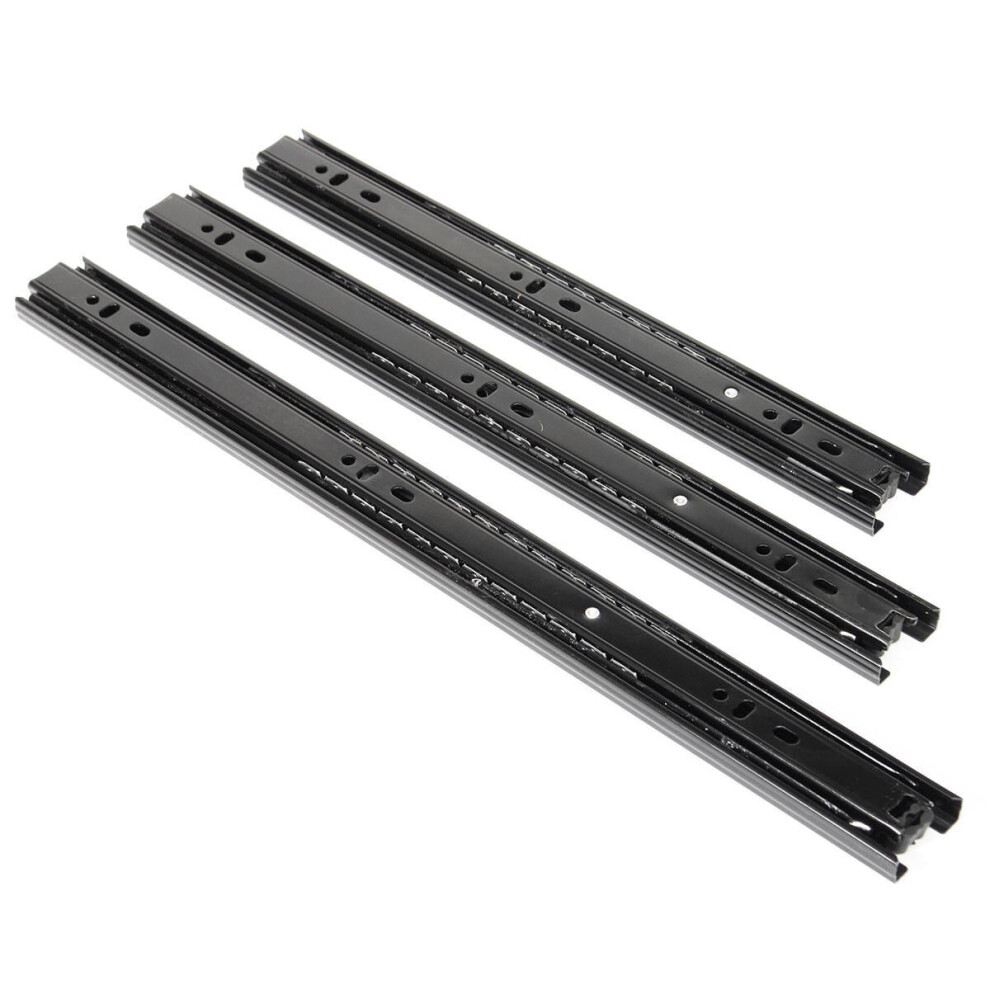 (15 Inch) 2Pcs Telescopic Metal Ball Bearing Slides Runner For Roller Drawer 6112211910949