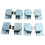 4pcs White Metal Wardrobe Sliding Doors Plastic Bearing Wheel 5