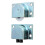 4pcs White Metal Wardrobe Sliding Doors Plastic Bearing Wheel 6
