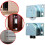 4pcs White Metal Wardrobe Sliding Doors Plastic Bearing Wheel 2