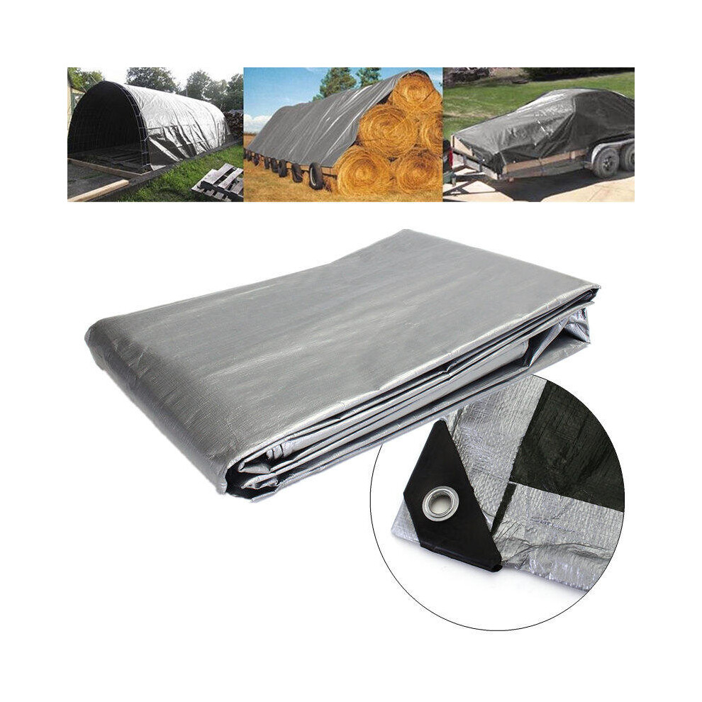 287.4x354.3 Inch Heavy Duty Poly Tarps PE Tarpaulin Camping Cover UV Water Rot Proof Tent Sunshade