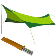 (Green) 5-8 People Anti UV Sun Shelter Set Beach Tent Waterproof Umbrella Awnings Tent Outdoor Camping Fishing Hiking