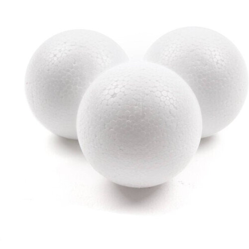 (20 Pack (20 Balls), 100mm) Polystyrene Foam Balls - Sizes: 20mm - 150mm Available in Various Pack Quantities