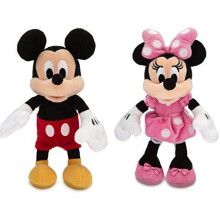 Disney Mickey Mouse and Minnie Mouse Mini Bean Bag Soft Toy Set 20cm