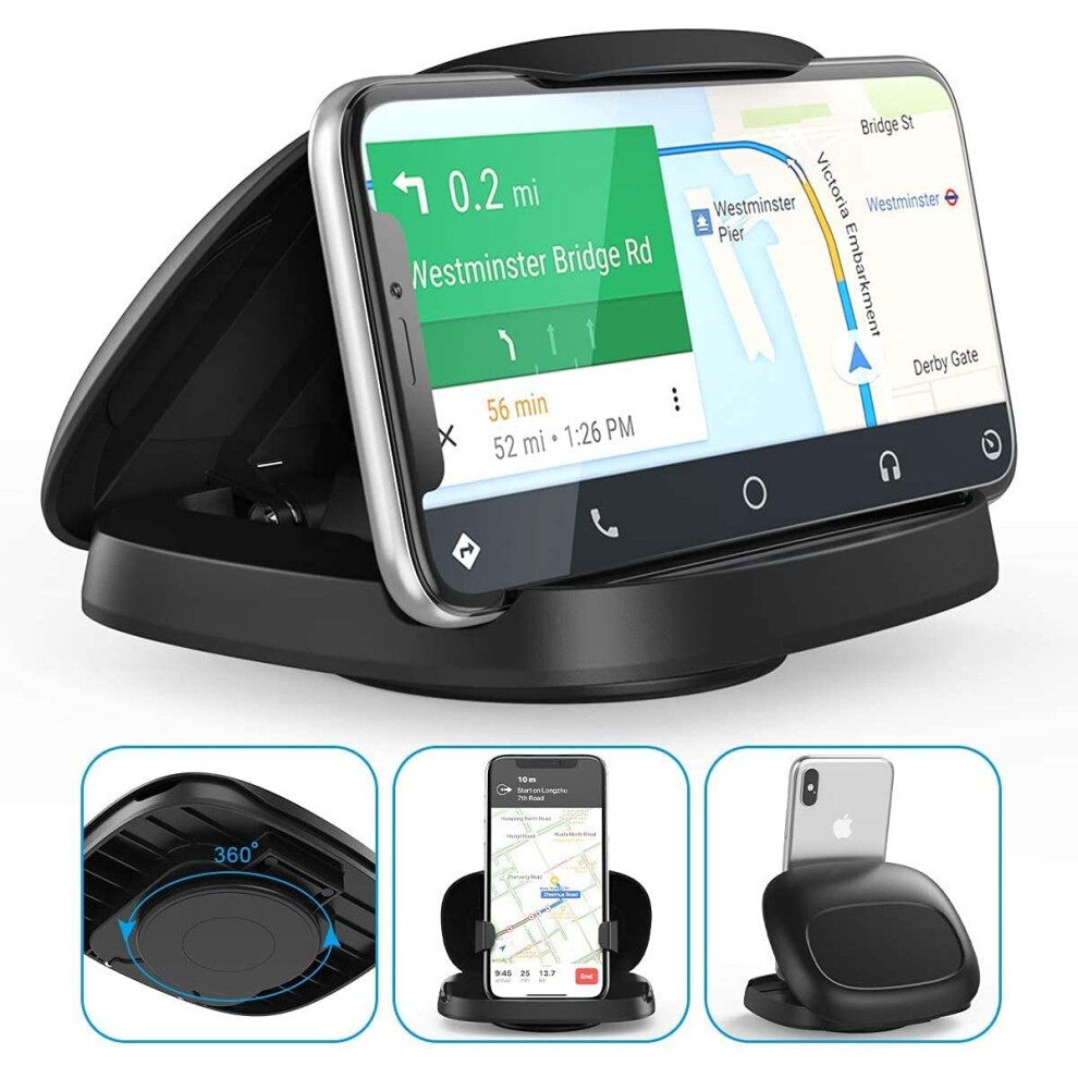 Cell Phone Holder For Car, [Upgraded] Vertical Horizontal Car Phone Mount With 360 Rotate Magnetic Base Dashboard Cradle... 6187892454891