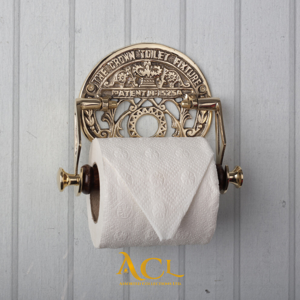 (The Crown Toilet Fixture) Toilet Roll/Paper Holder Victorian Vintage Style Wall Mount