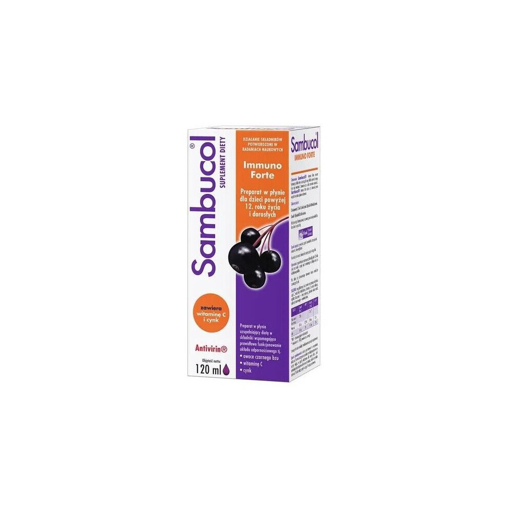 Adamed Sambucol Immuno Forte Liquid With Vitamin C Zinc & Elderberry 120Ml