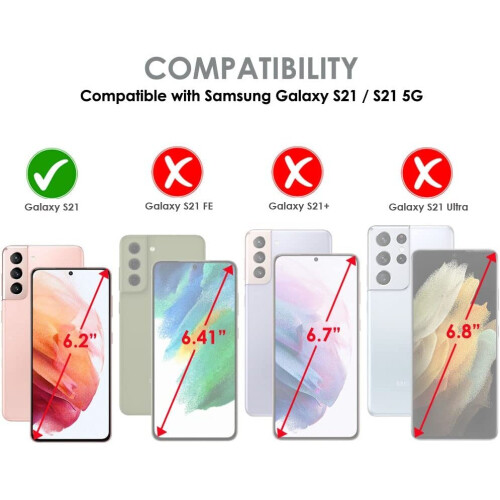 Techgear TECHGEAR [3 Pack Screen Protector fits Samsung Galaxy S21 [Screen Angel Edition] [In-Display Fingerprint Support][Case... 1