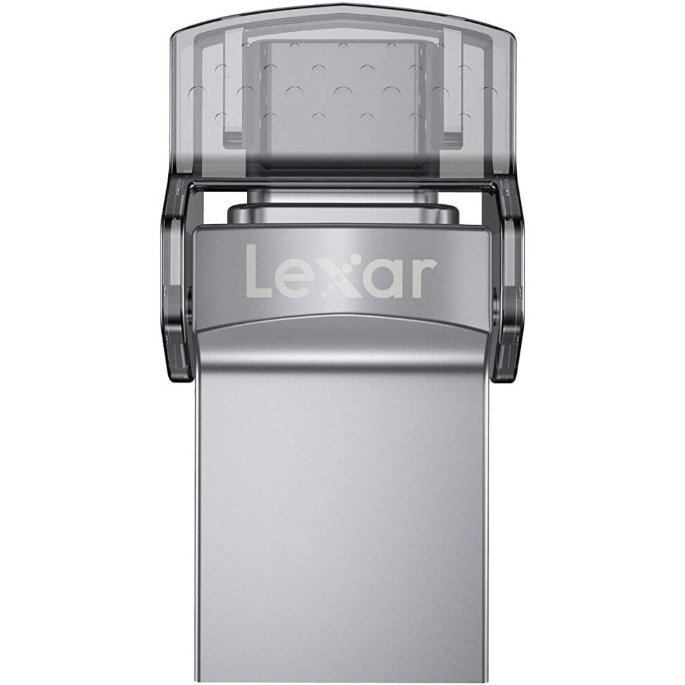 Lexar JumpDrive D35c USB 3.0 Dual Drive Flash Drive 64 GB Grey